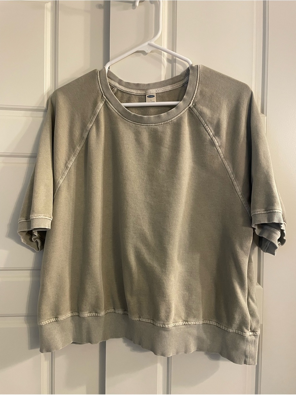 Old Navy relaxed Short-Sleeve Crewneck Sweatshirt - Olive Green